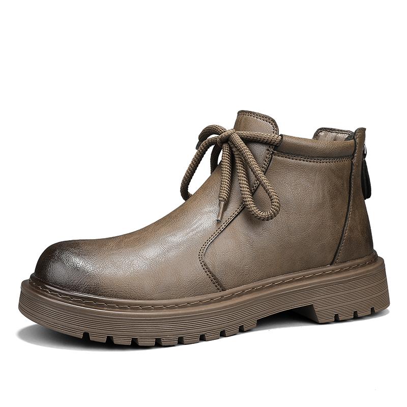 

Модные Высококачественные Мужские Повседневные Кожаные Ботинки Инструментальные Классические Плоские Дизайнерские Ботильоны Деловые С Круглым Носком Слипоны Деловые Ботинки Офисная Обувь 44 коричневый