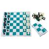 Chess Set Plastic Chess Board Set Desktop Game with 50x50cm Artificial Leather Board for Party Camping Relaxing