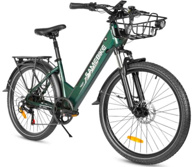 EU Hot Sale 26 Inch City Ebike 36V500D Fast Speed 15AH Lady City Electric Bicycle with Rear Carrier