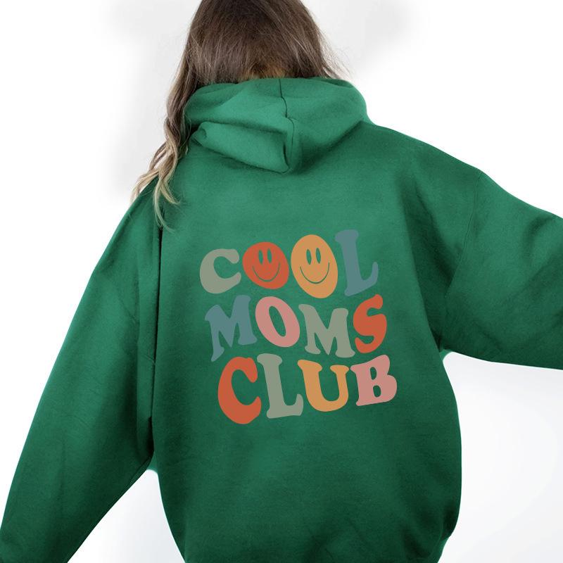 European and American Style Letter Print Women's Autumn/Winter Hooded Hoodie Top