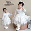 White Tulle Dress for Girls, Ages 2-7 - Spring/Autumn Flower Girl Dress