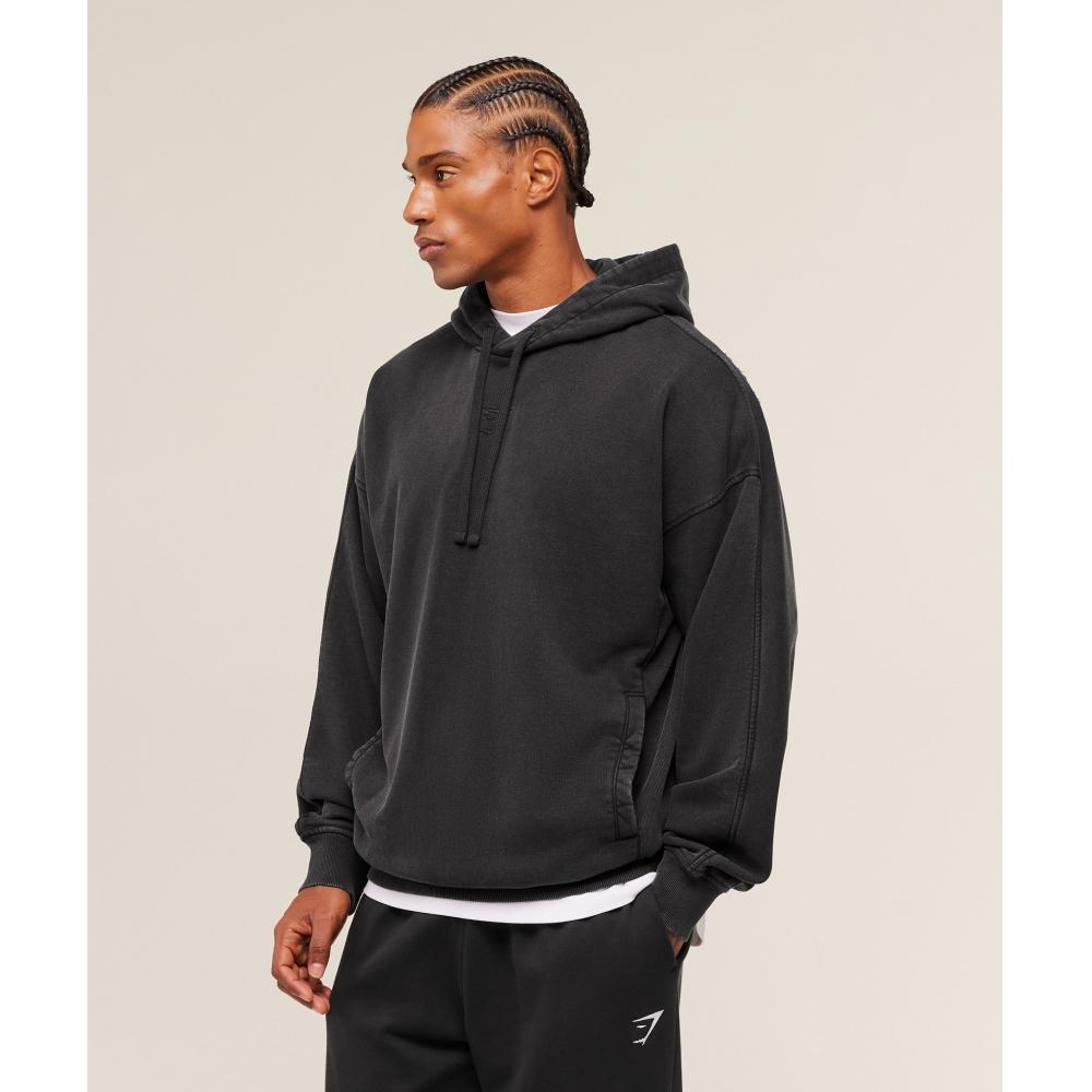 Gymshark Power Washed Hoodie Gs Black A2c9l Bb2j