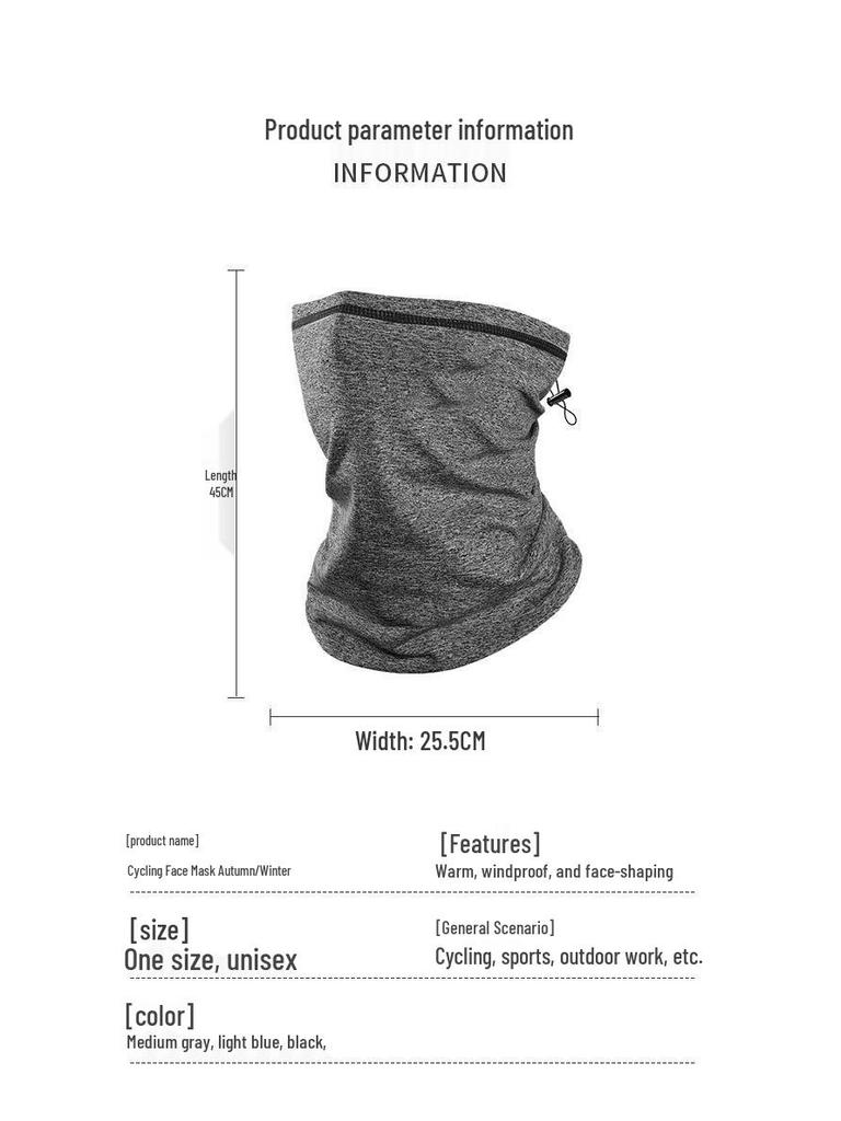 Unisex Outdoor Thermo-Fleece Nackenwärmer & Gesichtsmaske für Skifahren, Radfahren und Wandern