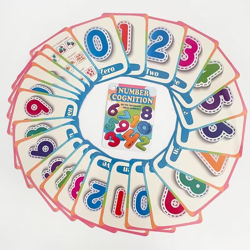 Numbers 1-20 Math Flash Cards-English Cards with Colorful Numeral Trainers for Ages 3-6, Addition & Subtraction Practice