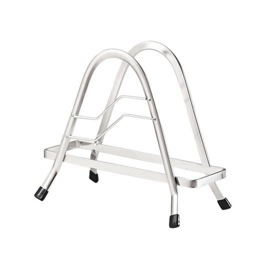Cutting Board Holder Triangle Stainless Steel Chopping Board Organizer Anti-Slip Pan Rack Cutting Board Storage Stand for Kitchen Countertop