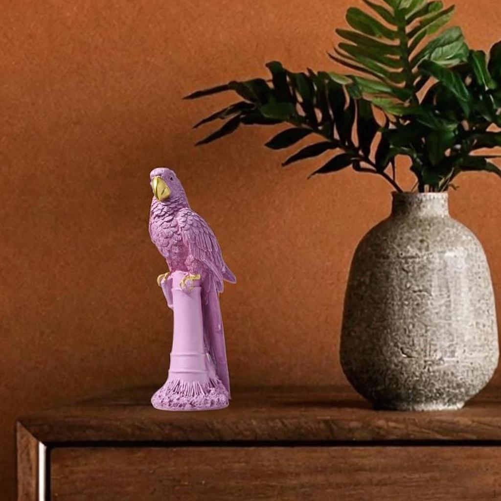Parrot Statue Resin Animal Sculpture for Table Centerpiece Fireplace Cabinet Style A
