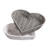 Chic Heart Shape Basket Stackable Paper Rope Fruit Plate Portable Woven Storage Basket  Party