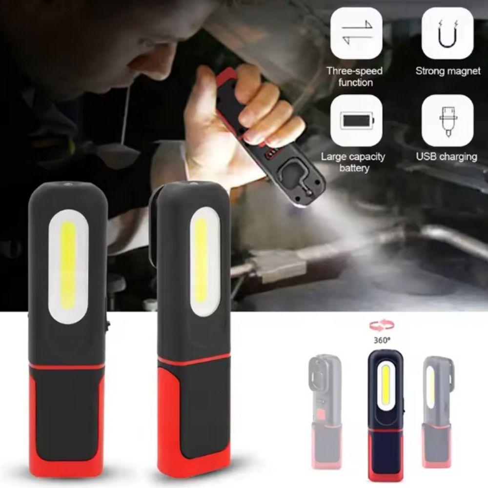 USB Rechargeable Magnetic Work Light 360° Rotation Emergency Lamp  Outdoor Adventures