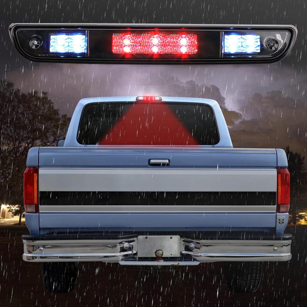 3Rd Third Brake Light For 1992 1993 1994 1995 1996 1997 Ford F150 F250 F350 Bronco High Mount Stop Light Assembly LED Smoked Cargo Lamp Accessories