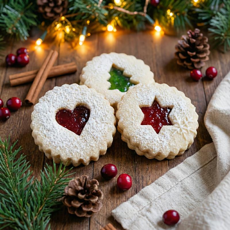 Set of 4 Stainless Steel Cookie Cutters 4 Stainless Steel Cookie Cutter Set - Versatile Cookie Molds for Christmas, Easter, Hanukkah, Thanksgiving