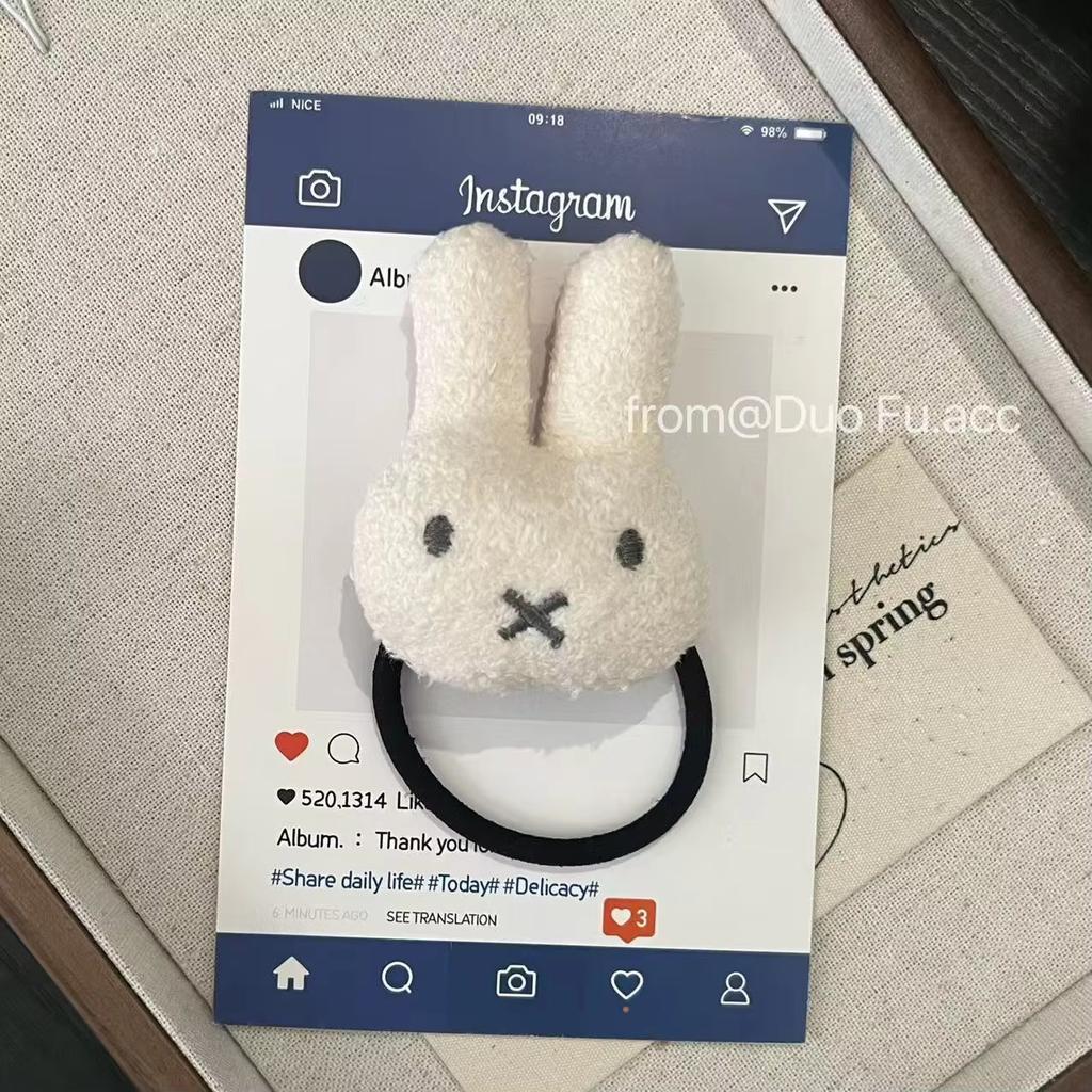 Miffy Kreslená Gumička do vlasů Sponka do vlasů Špendlík Klip na ofinu Přívěsek Sladký Dárek k Narozeninám Vánocům Hračky pro Dívku