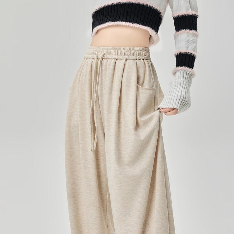 Women s High-Waist Tapered Wide-Leg Pants L