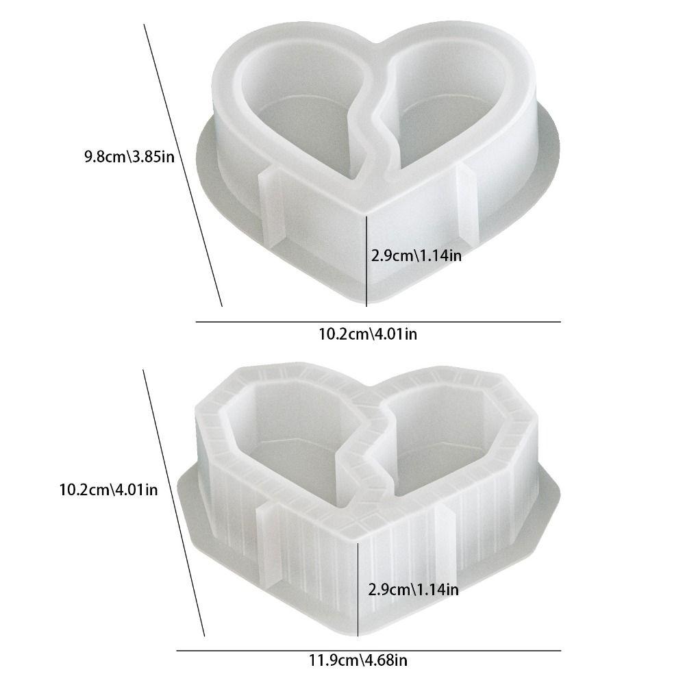 Two Grid DIY Silicone Mold Creative Candle Cup Molds Unique Candlestick Mold  Home Decor