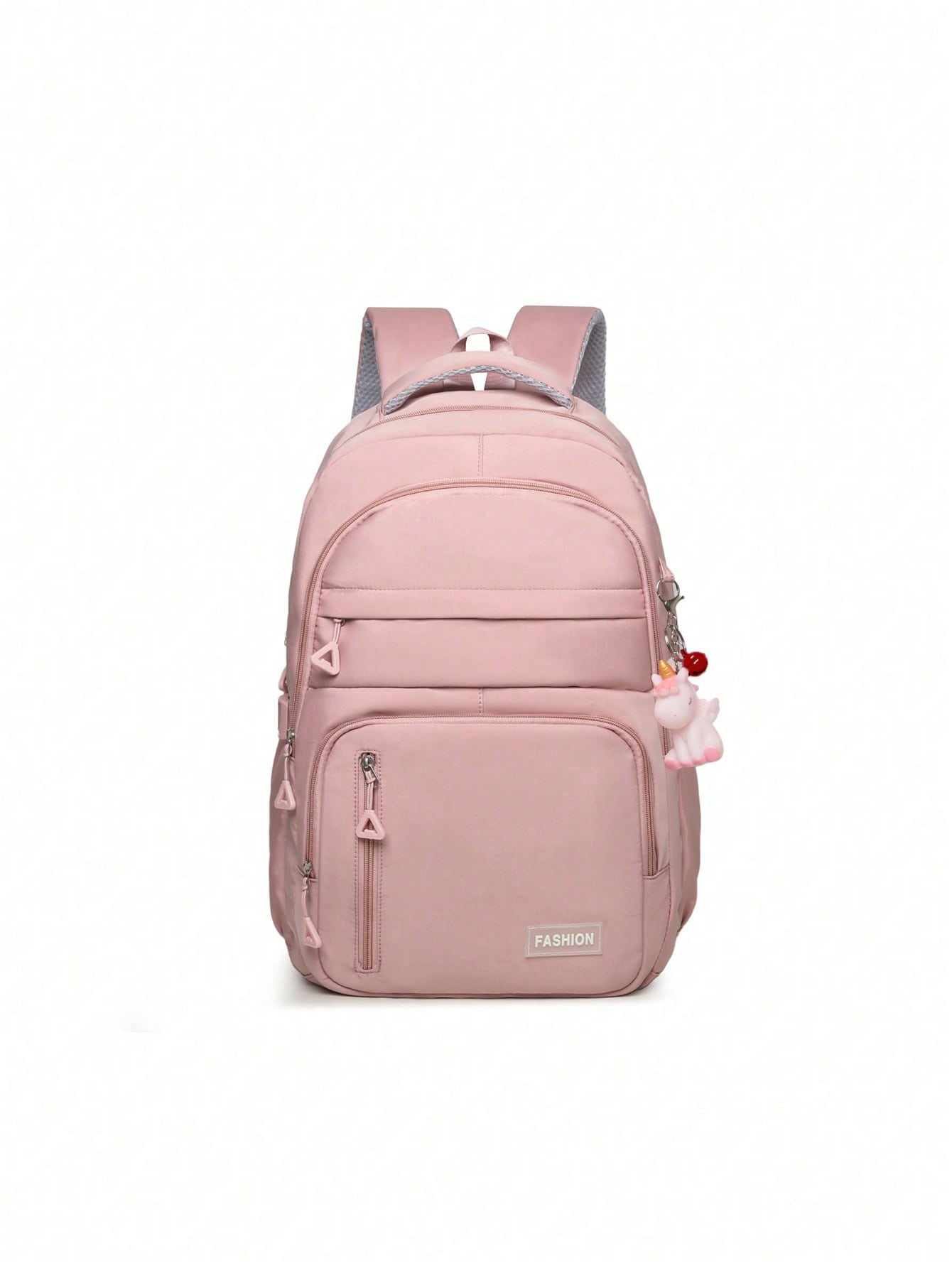 Trendy Solid Color Lightweight Nylon Backpack Multi Functional Large Capacity Convenient Student Backpack Suitable for Daily Use