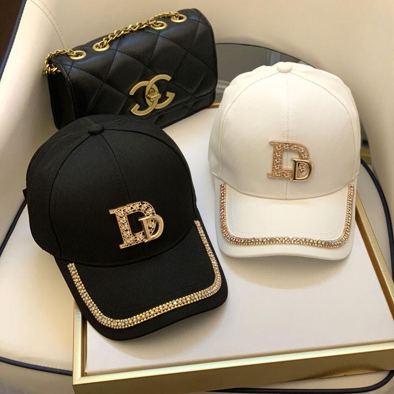 Fashionable Casual New Double D Rhinestone Duck Tongue Hat Spring And Autumn Korean Style Trendy Baseball Cap