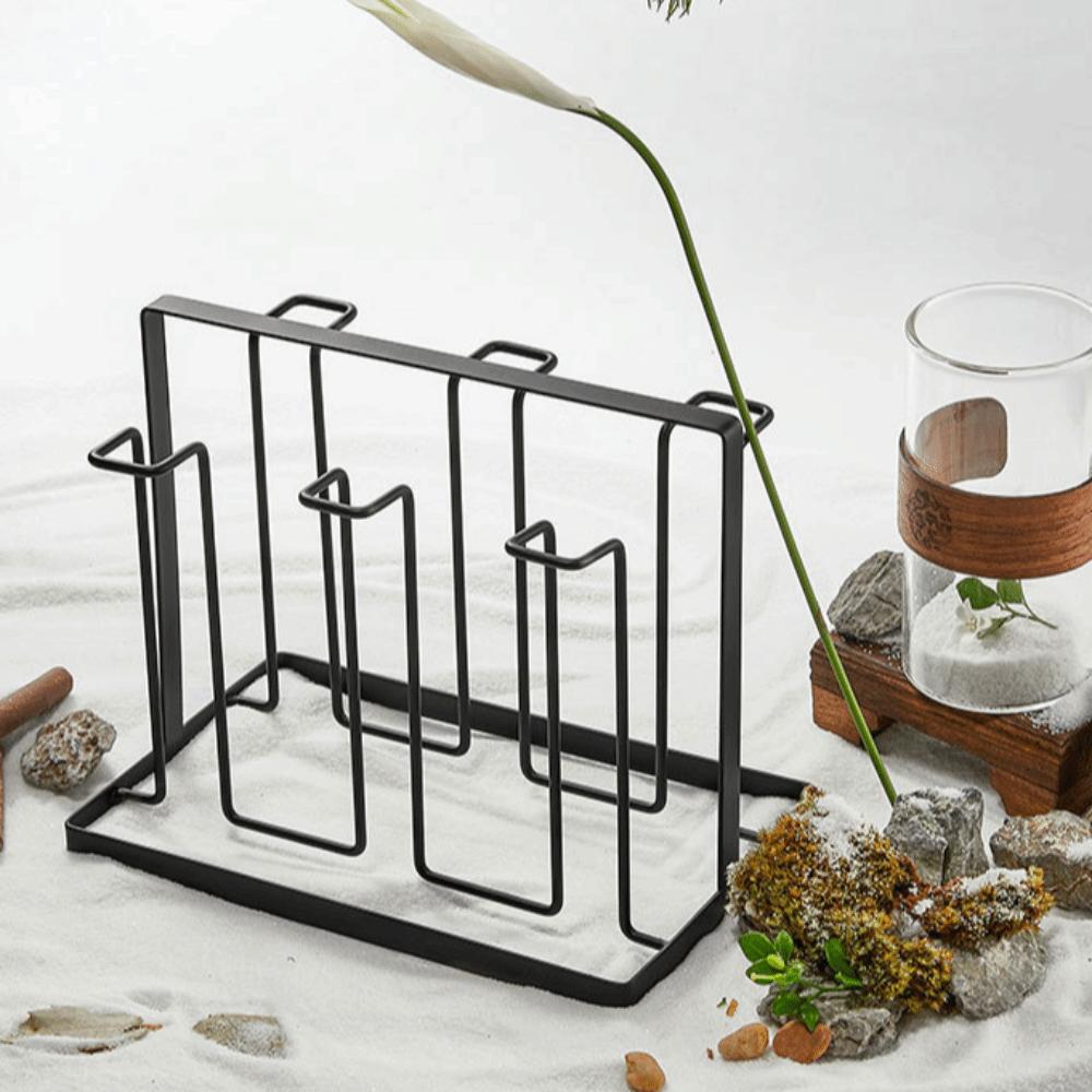 With Tray Tea Cup Rack Durable Water Cup Shelf Cup Accessories Glass Cup Stand Hospitality