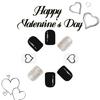 NonToxic ABS Fake Nail 24PCS Valentine Theme Short Artificial Nail With Heart Designs For Valentines Party Wear