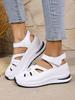 Fashion Round Toe Shoes Clogs Platform Female Footwear Low Heels Large Size Women Casual Sneaker Creepers Dress Breathable Big Size Summ