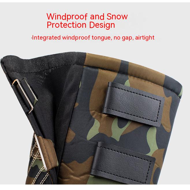 Autumn and Winter Dual-use Thickened Large Men's Waterproof Outdoor Snow Boots Medium Pile Cotton Boots