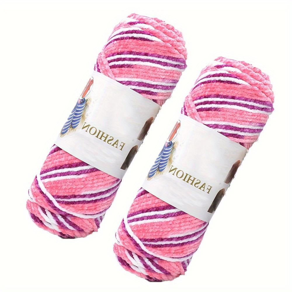 2pcs Three-Strand Glossy Velve Yarn Ultra-Soft Luxurious Ideal for DIY Knitting Crocheting Crafting Scarves Shawls Blankets Colorful Handmade