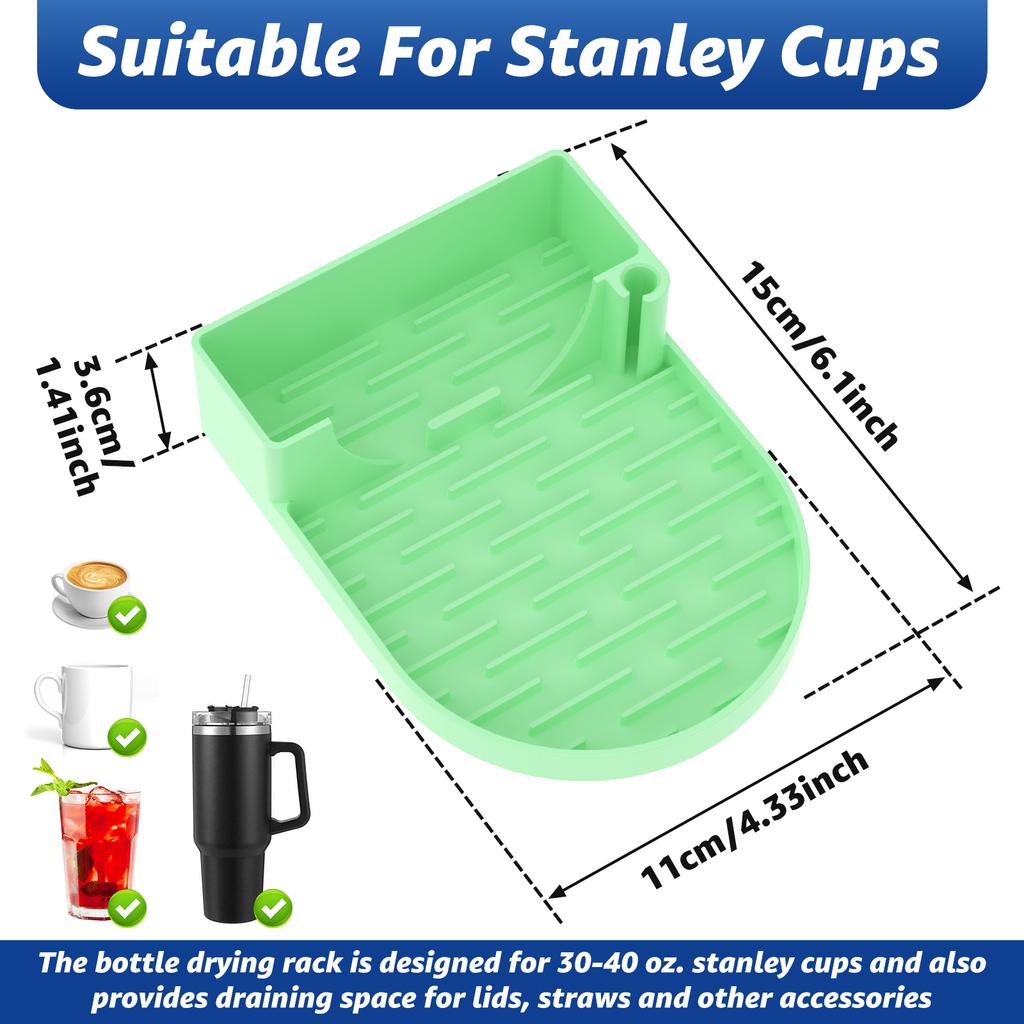 3Pcs Silicone Bottle Drain Rack Nonslip Water Bottle Drying Rack Portable Water Cup Accessories Space-Saving Kitchen Organizer