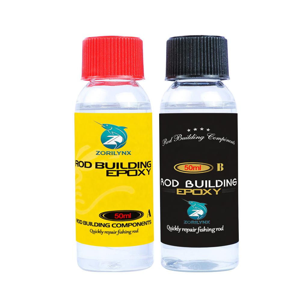 Rod Building Epoxy Set, A&B Glue for Fishing Pole Repair, Waterproof Adhesive for Guide Eye Binding Tool ZORILYNX