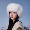 New Winter Hat Plush Warm Windproof Imitation Fox Hair Ethnic Style Cute Ear Protection Hat Flat Top