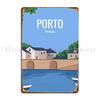 Porto Portugal Metal Plaque Poster Classic Print Club Bar Cinema Wall Decor Tin Sign Poster