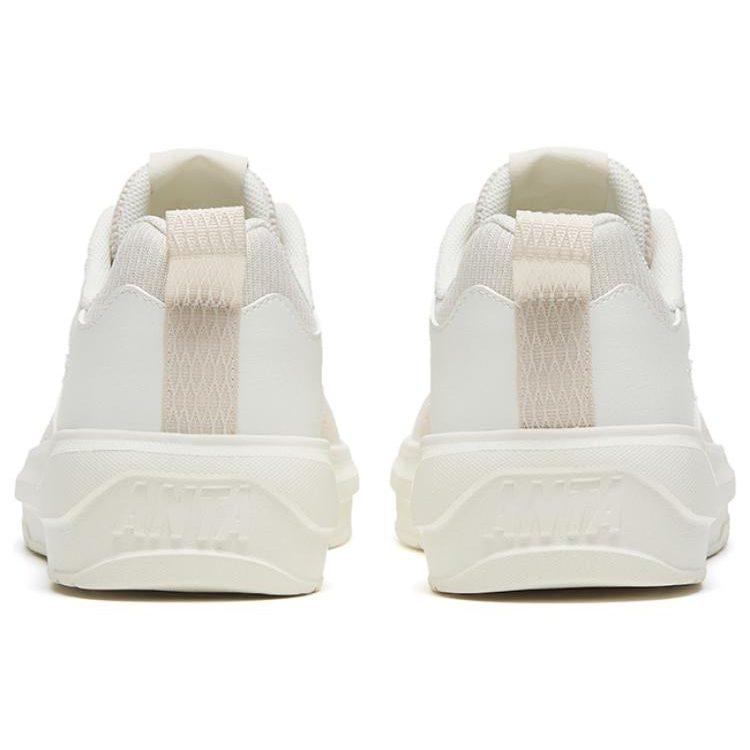 Anta Life Collection Slip Resistant Lightweight Abrasion Resistant Low top Skateboard Shoes Women's White Gray 922328060-3