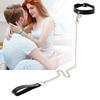 Yousheng Faux Leather Choker Necklace And Leash Set for Women Adjustable Gothic Black Collar Chain Necklace with Bell for Clubwear Rave BDSM Cosplay