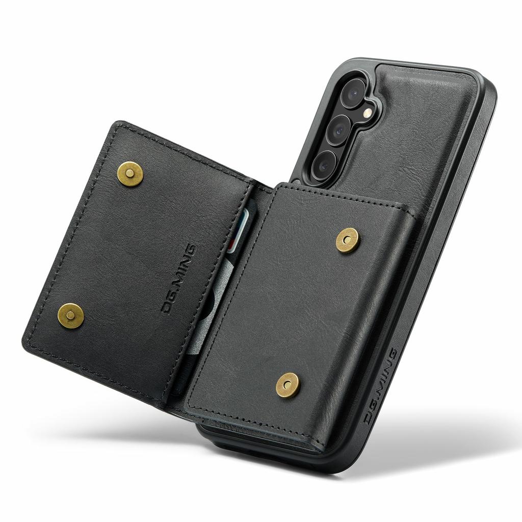 DG.MING M5 Series For Samsung Galaxy S25 FE Case Detachable Magnetic Leather Phone Cover with Card Slots