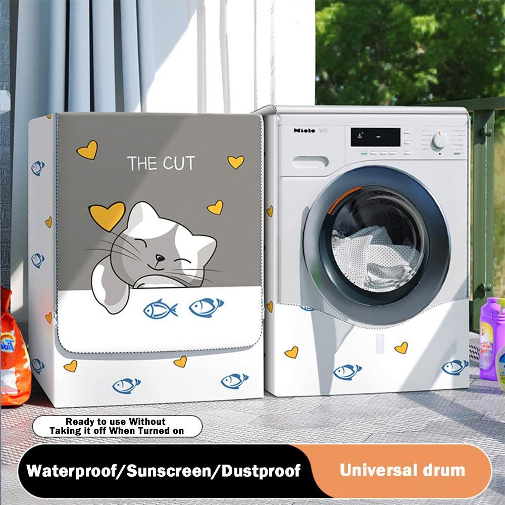 

UV Resistant Washing Machine Cover Waterproof Thickened Washer Cover Dustproof Anti-oxidation for Front Opening Washer 10-12KG