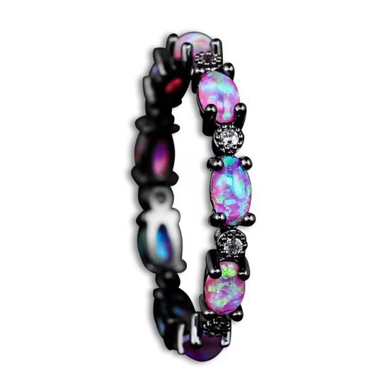 Inel Opal Imitat Strălucire Eternă Opal Fals Oval Radiant Iubire Infinită