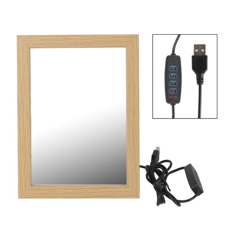 Illuminated 3D Embossed Photo Frame With LED Light Panel Display Case Picture Frame Photo Interchangeable Panel