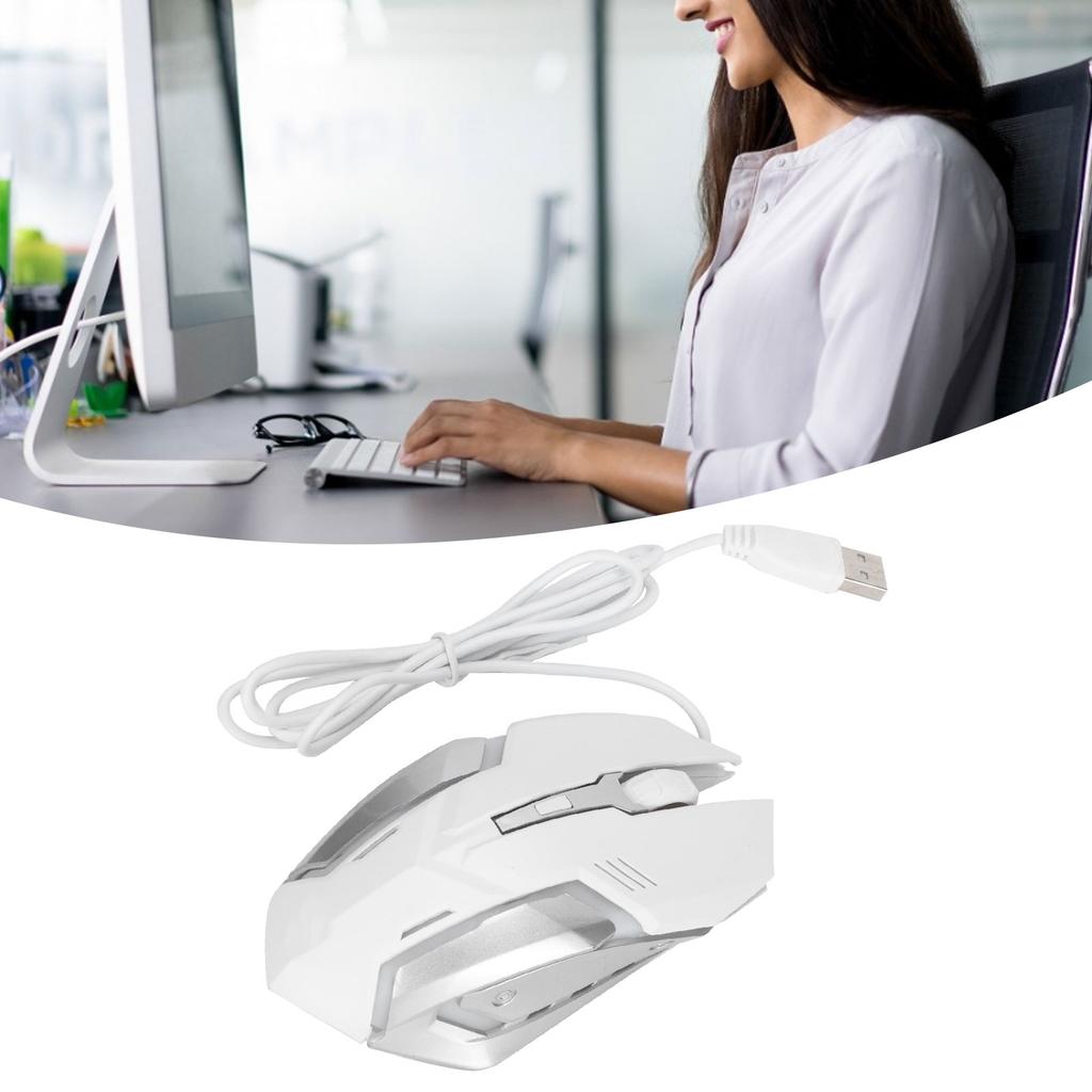 Wired Mouse USB Port Gaming   Business Luminous Optical Computer Accessories