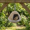 Cottage Style Weaved Bird House Hand-Woven Vintage Hanging Parrot Nest Breathable Bird Breeding Nests Courtyard Decoration