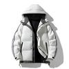 - Large Size Striped Cotton-padded Jacket Men's Winter New Loose Thickened Cotton-padded Jacket Hooded Student Cotton-padded Jacket Men's