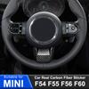 Pour BMW MINI Cooper S F54 F55 F56 F57 F60 2022 2023 Volant de Voiture Couvercle Décoratif en Fibre de Carbone Autocollants Intérieur de Voiture