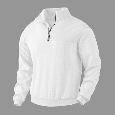 Maglione Americano Retro a Maglia Jacquard con Collo Alto – Felpa Autunno/Inverno a Maniche Lunghe con Vestibilità Ampia