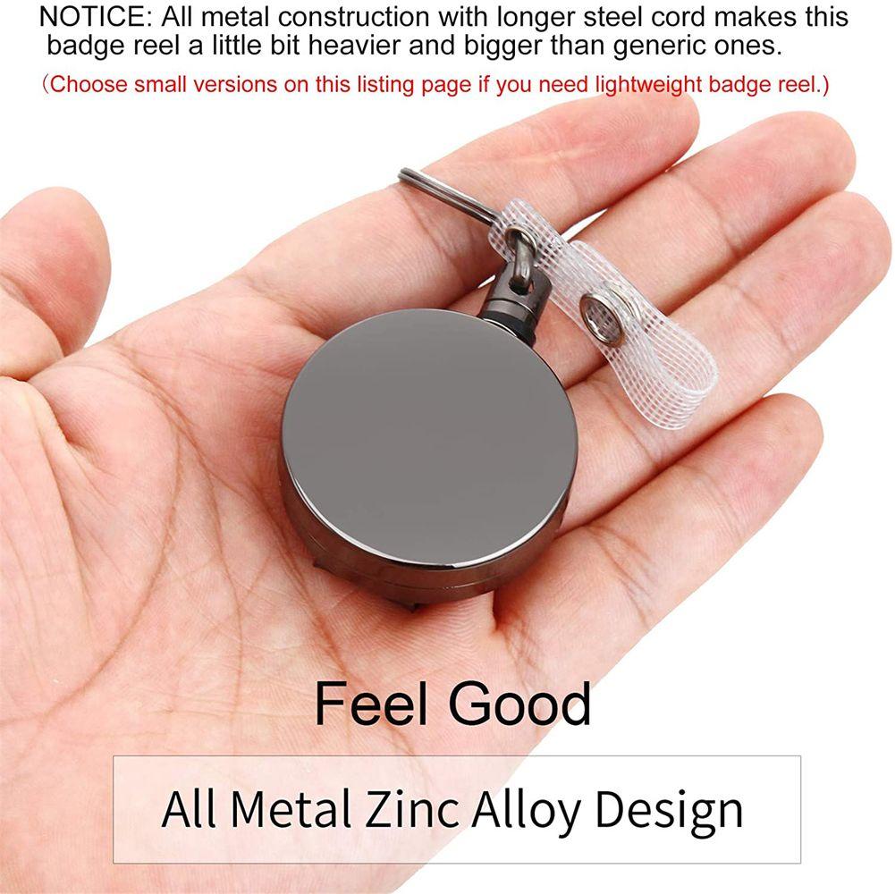 Elastic Keychain Safety Retractable Badge Reels Key Chain Ring ID Card Badge Holder Pull Keyring