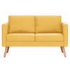 2 Seater Sofa Fabric Yellow