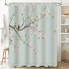 Cherry Blossom Branch Waterproof Shower Curtain Heat Resistant Machine Washable Non-Transparent 180x180cm
