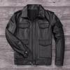 Chinese Size Brown Black Real Cowhide M65 Hunting Leather Jacket Men Genuine Leather Coat Winter Pockets Jackets