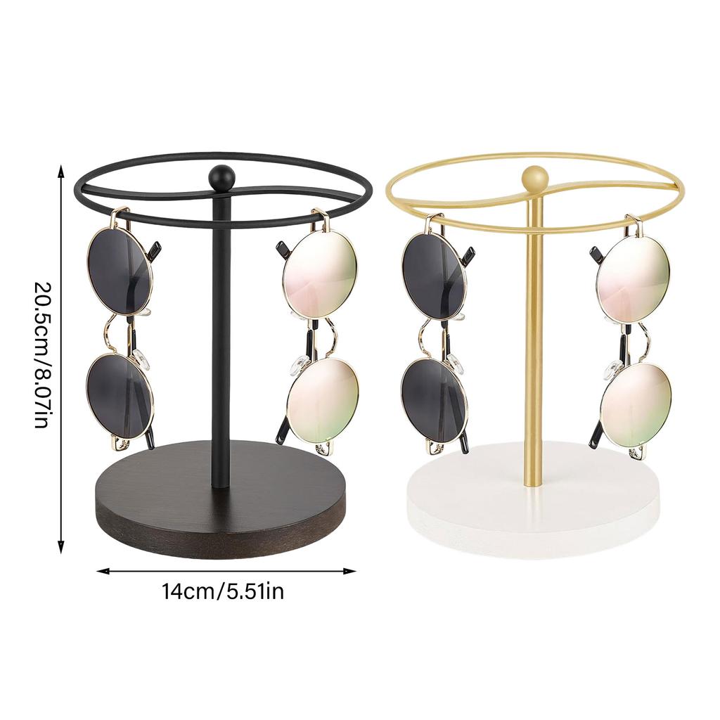 Sunglasses Organizer Display Stand Gold/Black Eyeglass Organizers Stylish Eyewear Display Holder for Any Setting