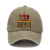 Juneteenth 1865 Fist Baseball Cap Adjustable Polyester Casual Black Adult Headwear
