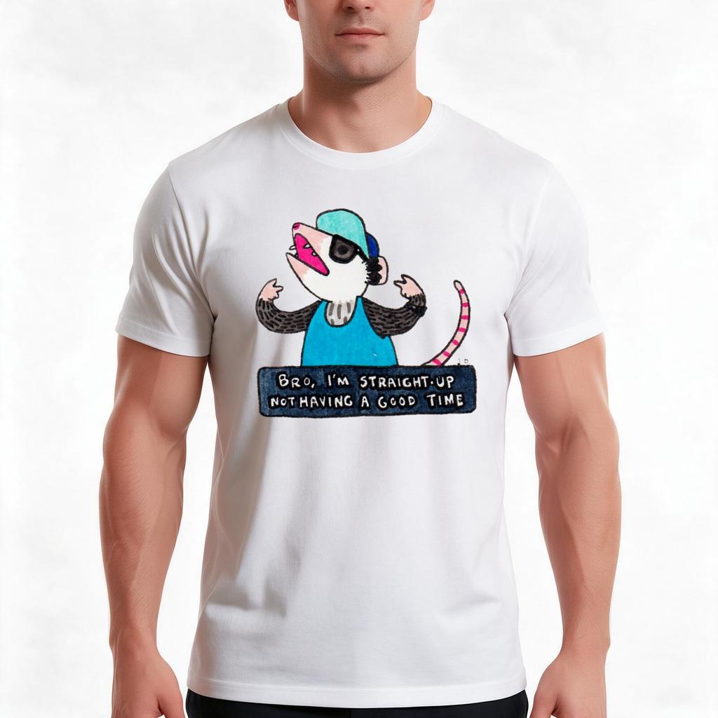 Straight Up Not A Good Time TShirt Summer Casual Cotton Tee Oversized Streetwear Tops Vintage Graphic Print 100 Cotton