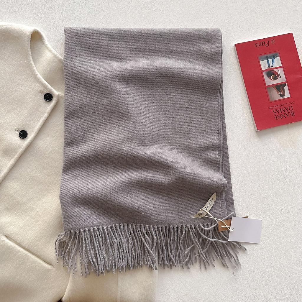 Winter Scarf For Women Cashmere Warm Solid Pashmina Blanket Wraps Female Thick Soft Bufanda Big Tassel Shawl Long Poncho Echarpe