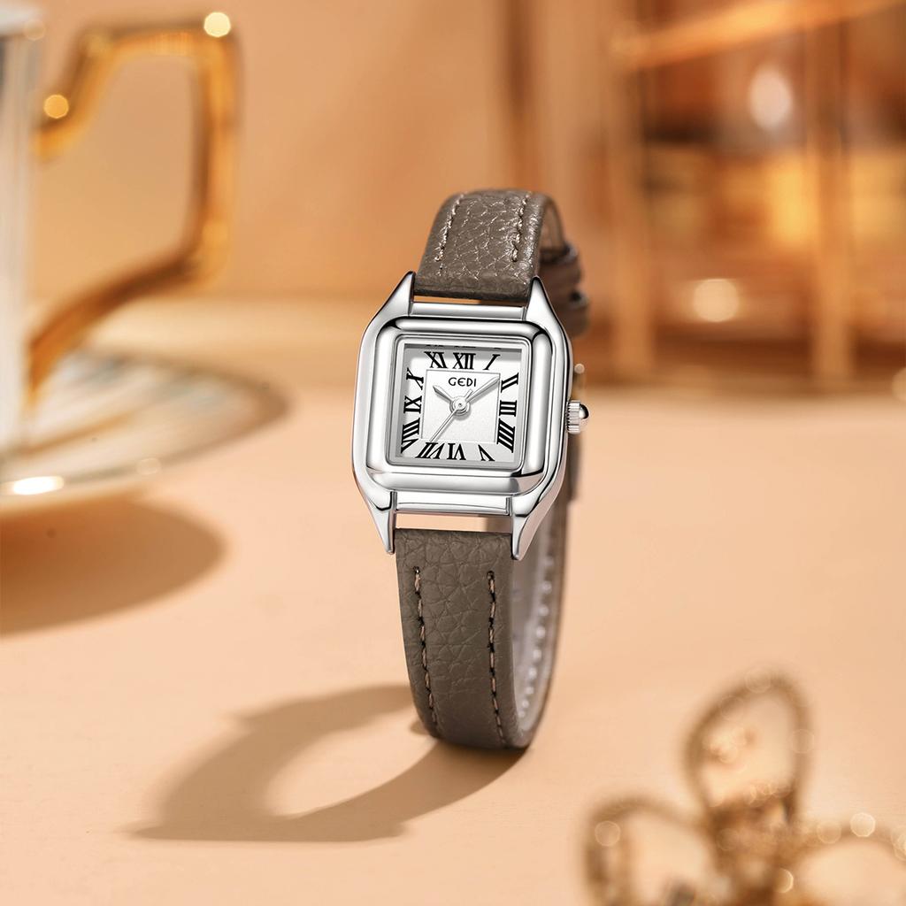 Small And Exquisite Small Square Plate Women'S Watch Light Luxury Retro Belt Watch Women'S Quartz Watch
