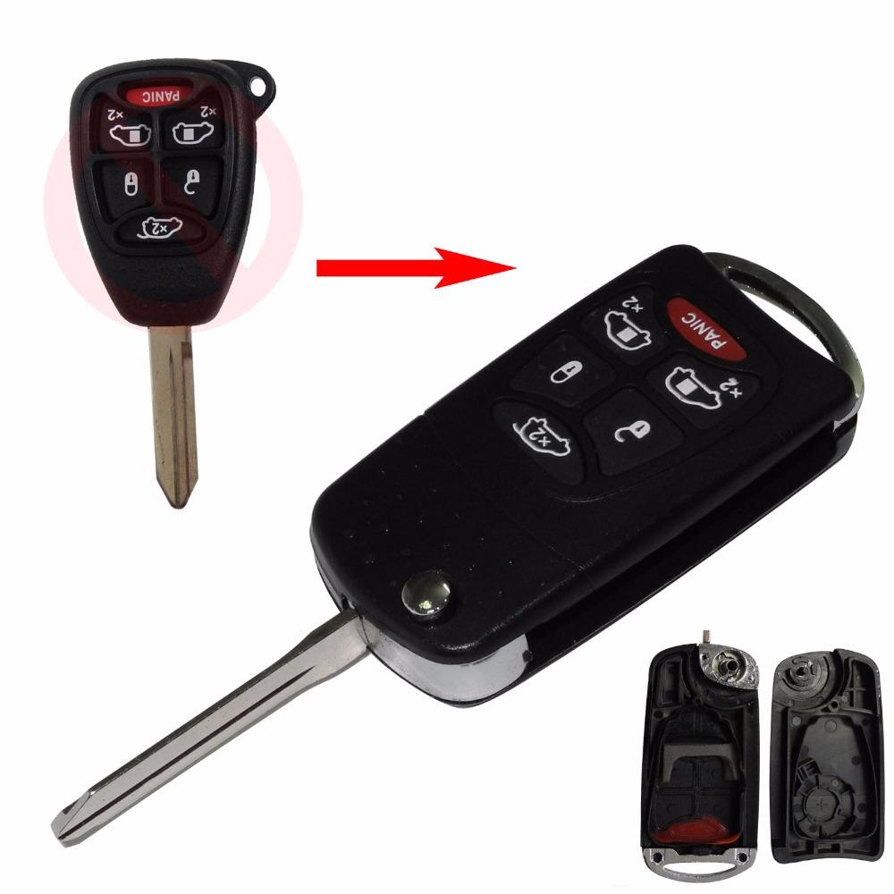 

jingyuqin Keyless Entry 6 Buttons Flip складной чехол для дистанционного ключа от машины для Chrysler Town Country Dodge Grand Caravan Jeep морская ракушка
