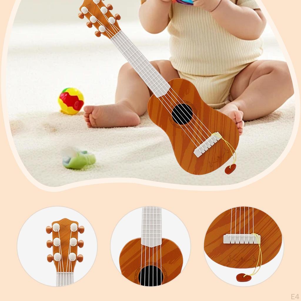 Kids Guitar Toy 6 Strings Musical Realistic Educational Learning for Children